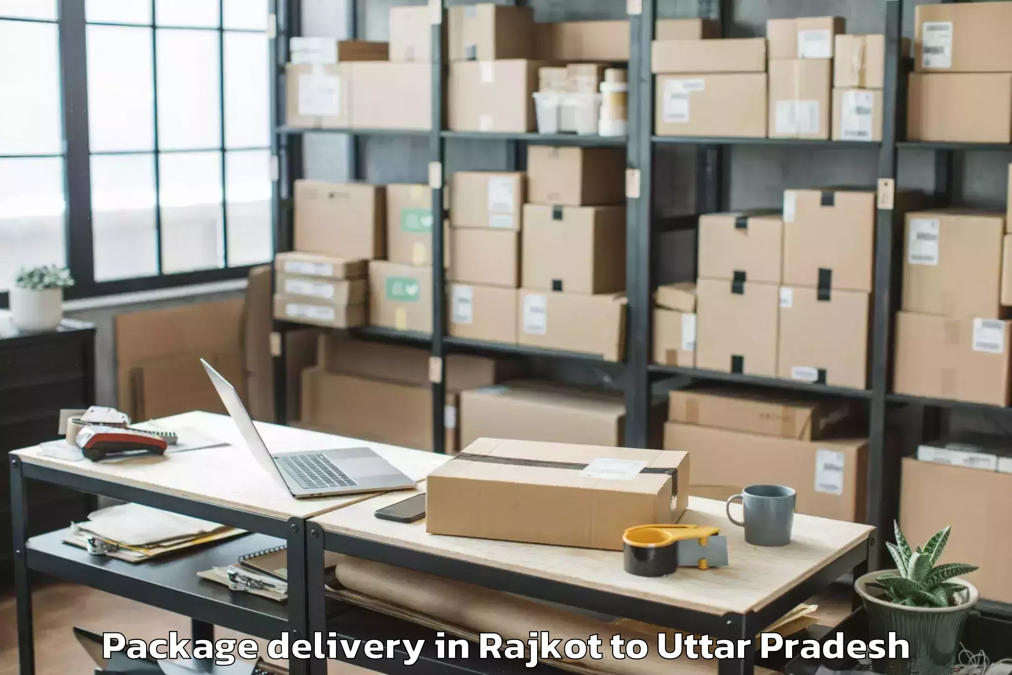 Top Rajkot to Kampil Package Delivery Available